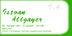istvan allgayer business card